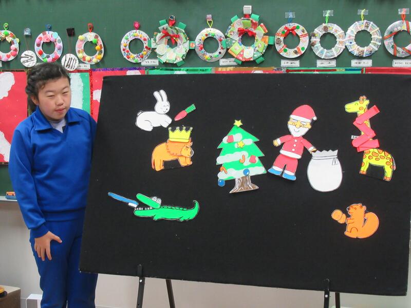 パネルシアター，とっても上手にできました。