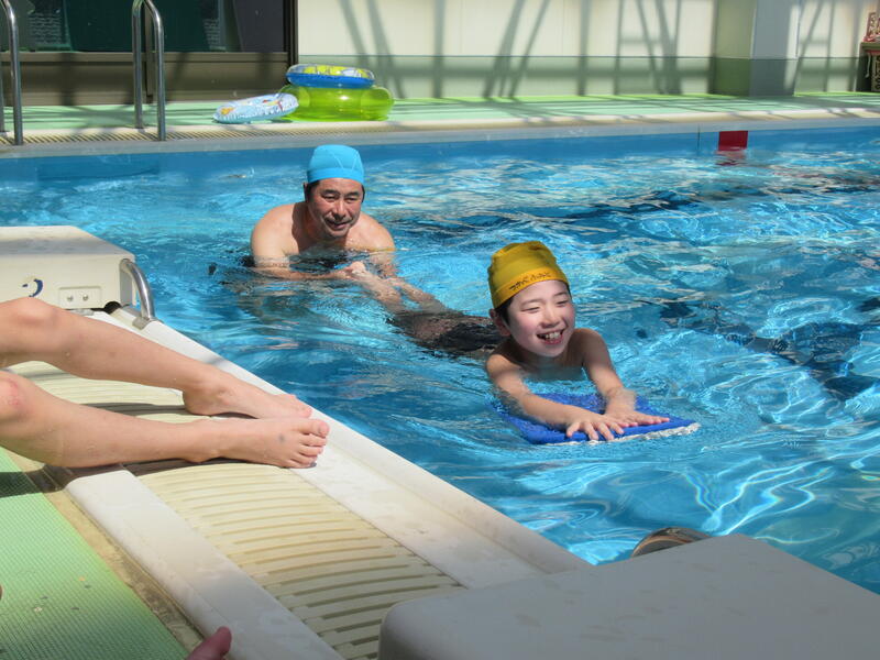 ビート板でけのびが上手になりました。