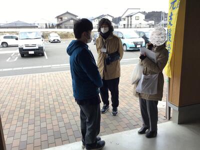 河北新報の取材を受けています