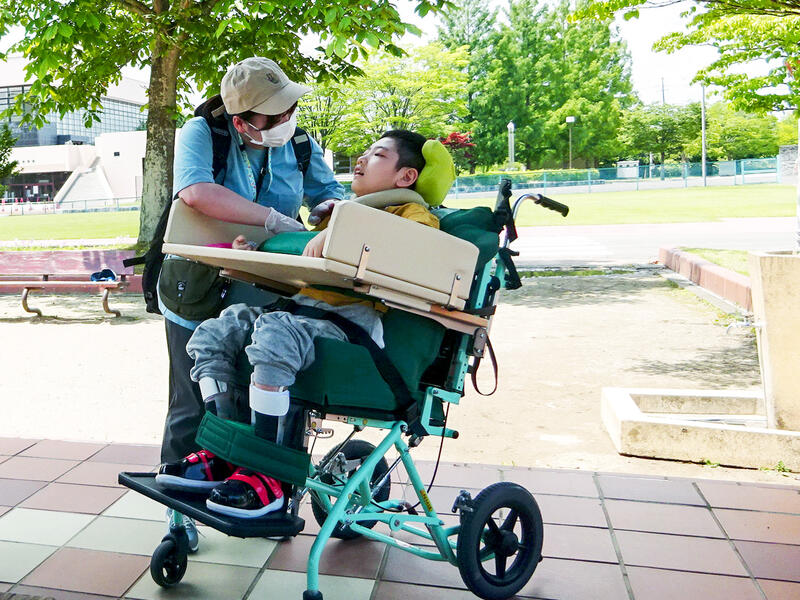 あずま屋で一休み